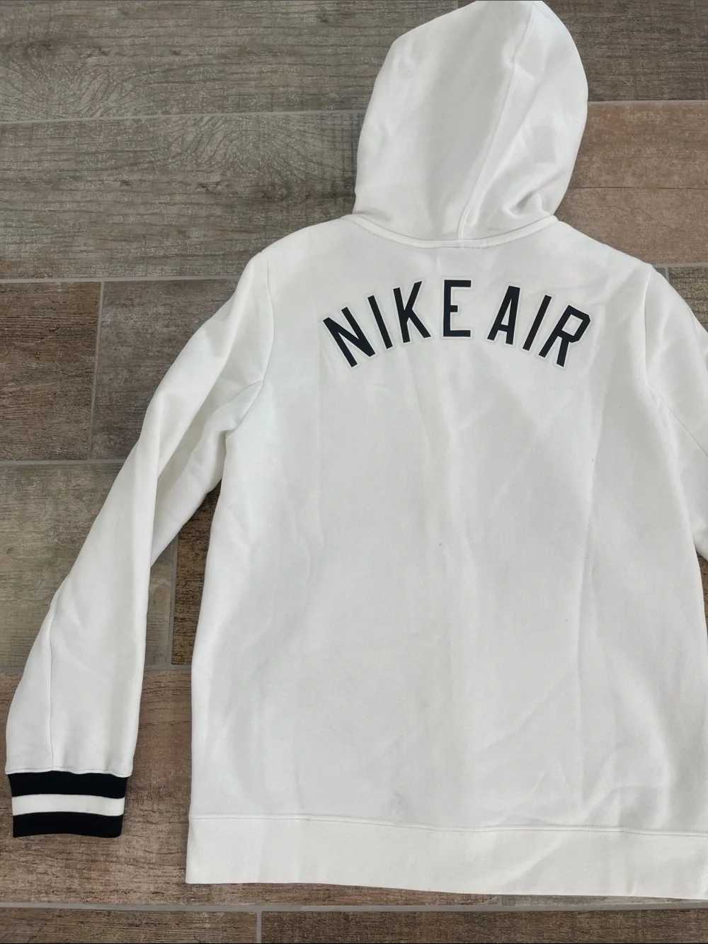 Nike Air White Full Zip Hoodie Hooded Sweatshirt Youth XL